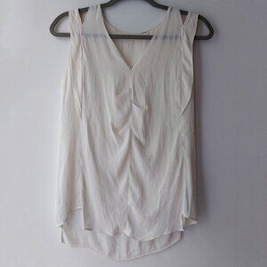 ZARA Cream Silky Top Small